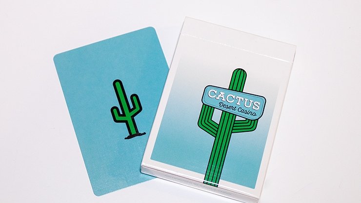 Cactus (Dusty Blue) Playing Cards - Merchant of Magic
