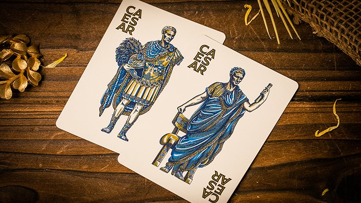 Caesar (Blue) Playing Cards by Riffle Shuffle - Merchant of Magic