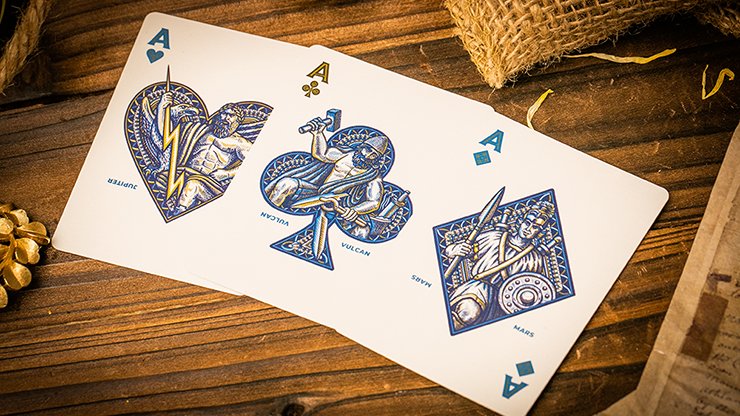 Caesar (Blue) Playing Cards by Riffle Shuffle - Merchant of Magic