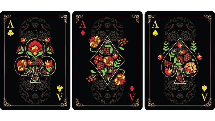 Calaveras de Azúcar Black Edition Playing Cards Printed by USPCC - Merchant of Magic