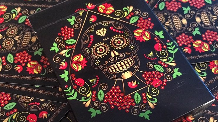 Calaveras de Azúcar Black Edition Playing Cards Printed by USPCC - Merchant of Magic