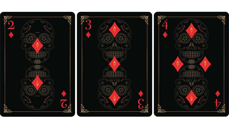 Calaveras de Azúcar Black Edition Playing Cards Printed by USPCC - Merchant of Magic