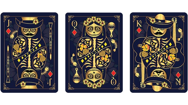 Calaveras de Azúcar Blue Edition Playing Cards Printed by USPCC - Merchant of Magic