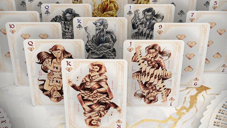 Card Masters Precious Metal Foil (White) Playing Cards by Handlordz - Merchant of Magic