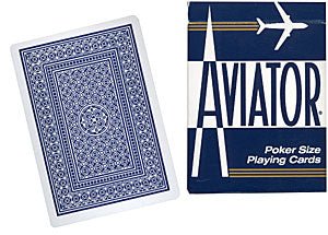 Cards Aviator Poker size (Blue) - Merchant of Magic