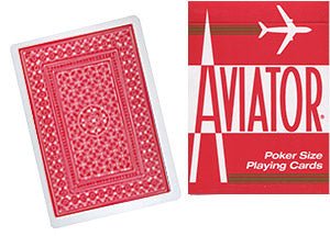 Cards Aviator Poker size (Red) - Merchant of Magic
