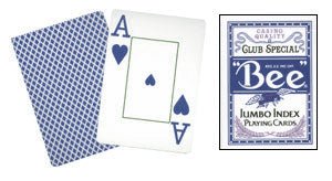 Cards Bee Poker Jumbo Index (Blue) - Merchant of Magic