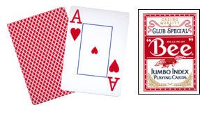 Cards Bee Poker Jumbo Index (Red) - Merchant of Magic