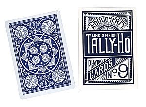 Cards Tally Ho Fan Back Poker size (Blue) - Merchant of Magic