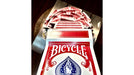 Cascading Cards Bicycle Rider Back (Red) by Keith OBrien - Merchant of Magic