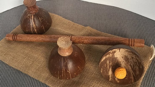 Cheppum Panthum Coconut Shell Cups and Wand set by Gary Kosnitzky - Merchant of Magic