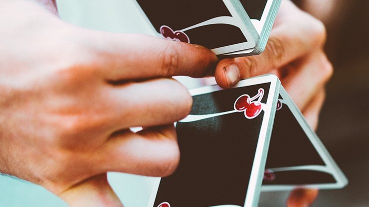 Cherry Casino V3 True Black Playing Cards by Pure Imagination