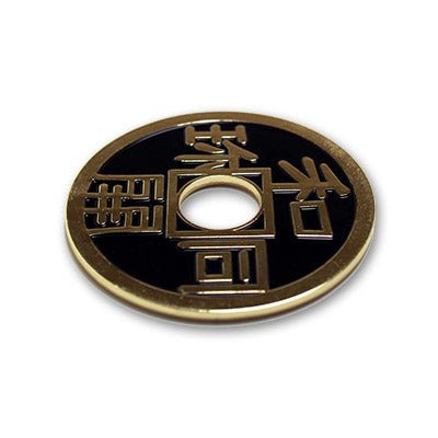 Chinese Coin (Black - Ike Dollar Size) by Royal Magic - Merchant of Magic