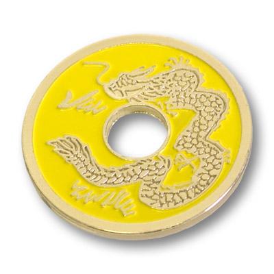 Chinese Coin (Yellow - Half Dollar Size) by Royal Magic - Merchant of Magic