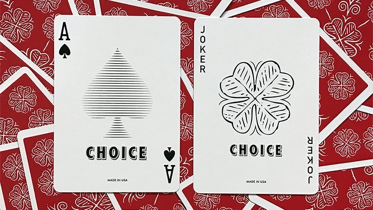 Choice Cloverback (Red) Playing Cards - Merchant of Magic