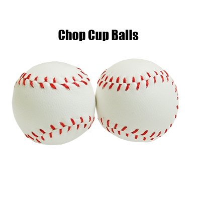 Chop Cup Balls Large White Leather (Set of 2) by Leo Smesters - Merchant of Magic