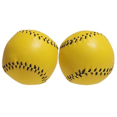 Chop Cup Balls Large Yellow Leather (Set of 2) by Leo Smesters - Merchant of Magic