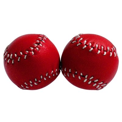 Chop Cup Balls Red Leather (Set of 2) by Leo Smesters - Merchant of Magic