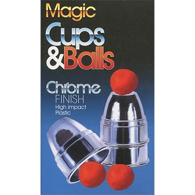 Chrome Cups & Balls (plastic) by Loftus Magic - Merchant of Magic