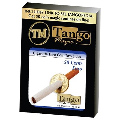 Cigarette Through (50 Cent Euro, Two Sided) (E0010) by Tango - Merchant of Magic