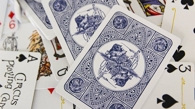 Circus No. 47 (Blue Gilded) Playing Cards - Merchant of Magic