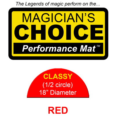 Classy Close-Up Mat (RED - 18 inch) by Ronjo - Merchant of Magic