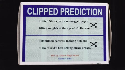 CLIPPED PREDICTION (Schwarzenegger/Elton) by Uday - Merchant of Magic