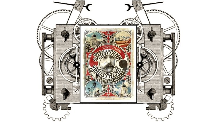 Clockwork: Montana Mustache Manufacturing Co. Playing Cards by fig 23 - Merchant of Magic