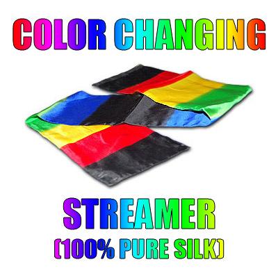 Color Changing Streamer 100&#37 Silk by Vincenzo DiFatta - Merchant of Magic