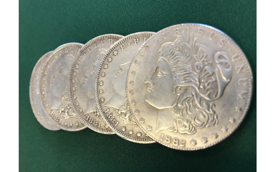 Complete Morgan Dollar Coin Magic Set - Merchant of Magic