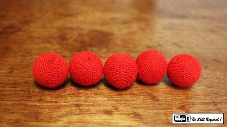 Crochet 5 Ball combo Set (1"/Red) by Mr. Magic - Trick - Merchant of Magic