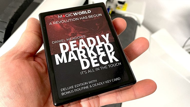 DEADLY MARKED DECK BLUE BICYCLE (Gimmicks and Online Instructions) by MagicWorld - Trick - Merchant of Magic