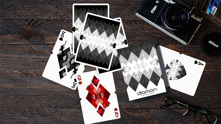 Diamon Playing Cards N° 10 Black and White - Merchant of Magic