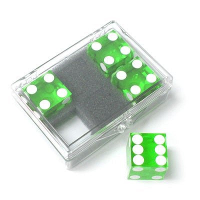 Dice 4-pack green Near-precision 19mm (casino) - Merchant of Magic