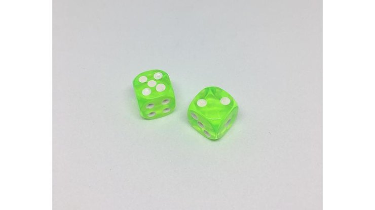 Dice Without Two CLEAR GREEN (2 Dice Set) - Merchant of Magic