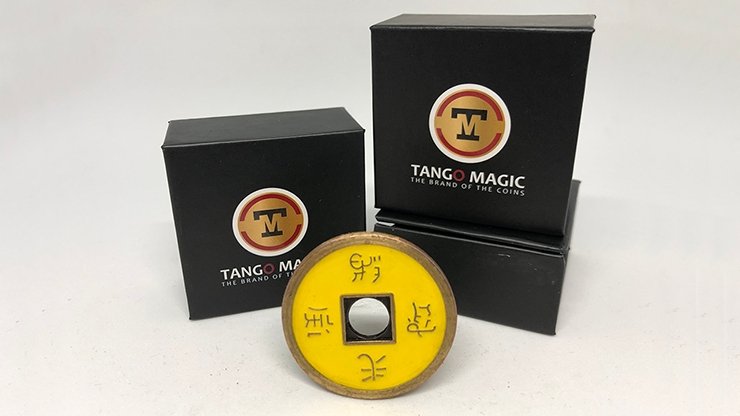 Dollar Size Chinese Coin (Yellow) by Tango (CH031) - Merchant of Magic