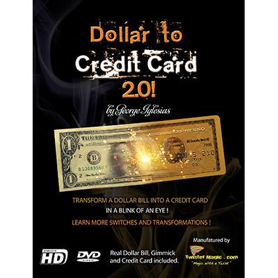 Dollar to Credit Card 2.0 (with DVD) by Twister Magic - Merchant of Magic