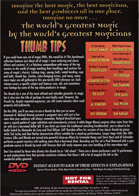 World's Greatest Magic: Thumbtips - DVD - Merchant of Magic Magic Shop
