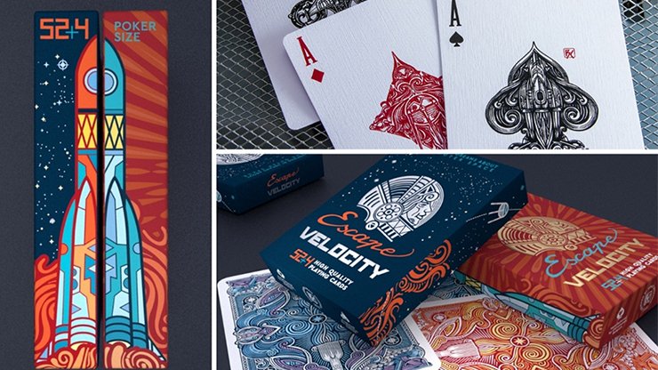 Escape Velocity (Blue) Playing Cards - Merchant of Magic