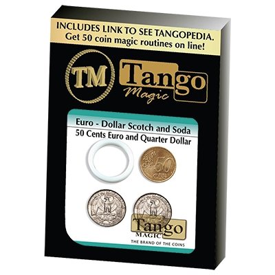 Euro-Dollar Scotch And Soda (50 Cent Euro and Quarter Dollar by Tango - Merchant of Magic