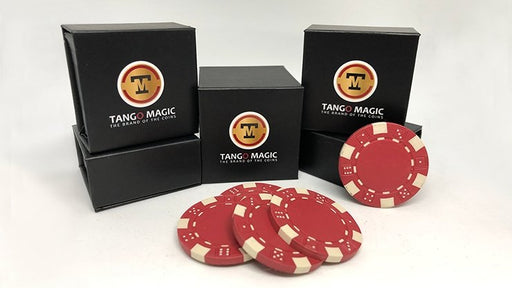 Expanded Shell Poker Chip Red plus 4 Regular Chips by Tango - Merchant of Magic
