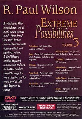 Extreme Possibilities - Volume 3 by R. Paul Wilson - DVD - Merchant of Magic