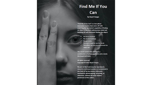 Find Me If You Can by Boyet Vargas ebook - INSTANT DOWNLOAD - Merchant of Magic