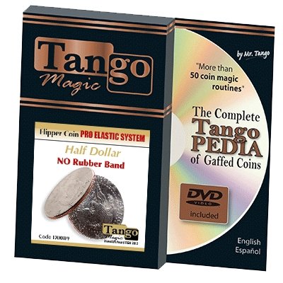 Flipper Coin Pro Elastic System (Half Dollar Gimmick) by Tango - Merchant of Magic