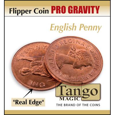 Flipper coin Pro Gravity English Penny(D0107) by Tango - (D0107) - Merchant of Magic