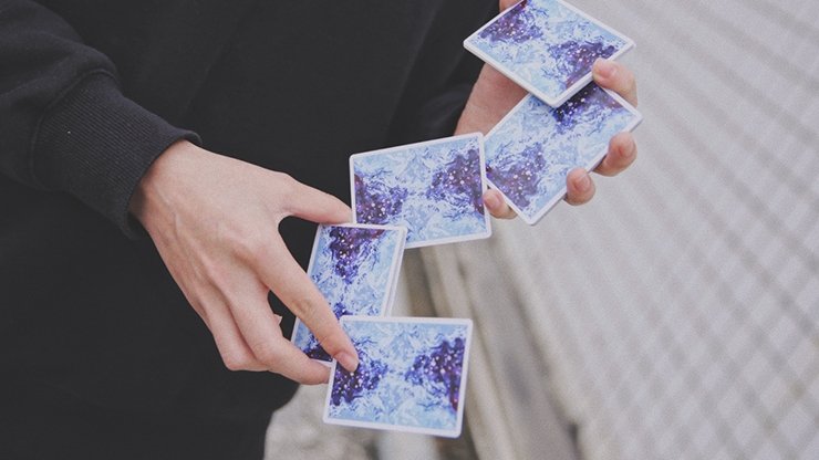 Fluid Art Blue (Cardistry Edition) Playing Cards - Merchant of Magic