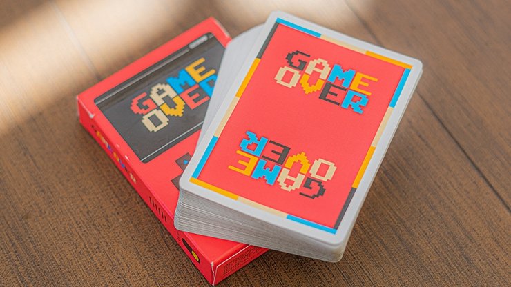 Game Over Red Playing Cards by Gemini - Merchant of Magic