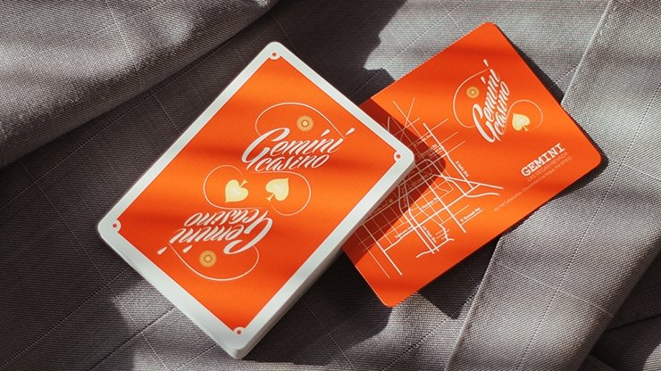 Gemini Casino 1975 Orange Playing Cards by Gemini - Merchant of Magic