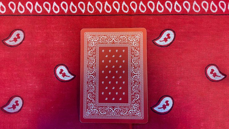 Gilded Bicycle Bandana (Red) Playing Cards - Merchant of Magic