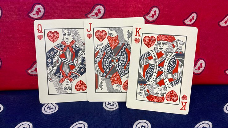 Gilded Bicycle Bandana (Red) Playing Cards - Merchant of Magic